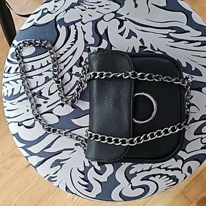 Black Pebbled Convertible Crossbody